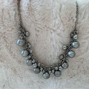 Lia Sophia Silver Beaded Necklace